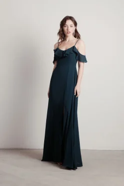 Tobi Just Yearning Off The Shoulder Slit Maxi Dress -