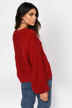 Tobi Kacey Chunky Knit Sweater - Mocha