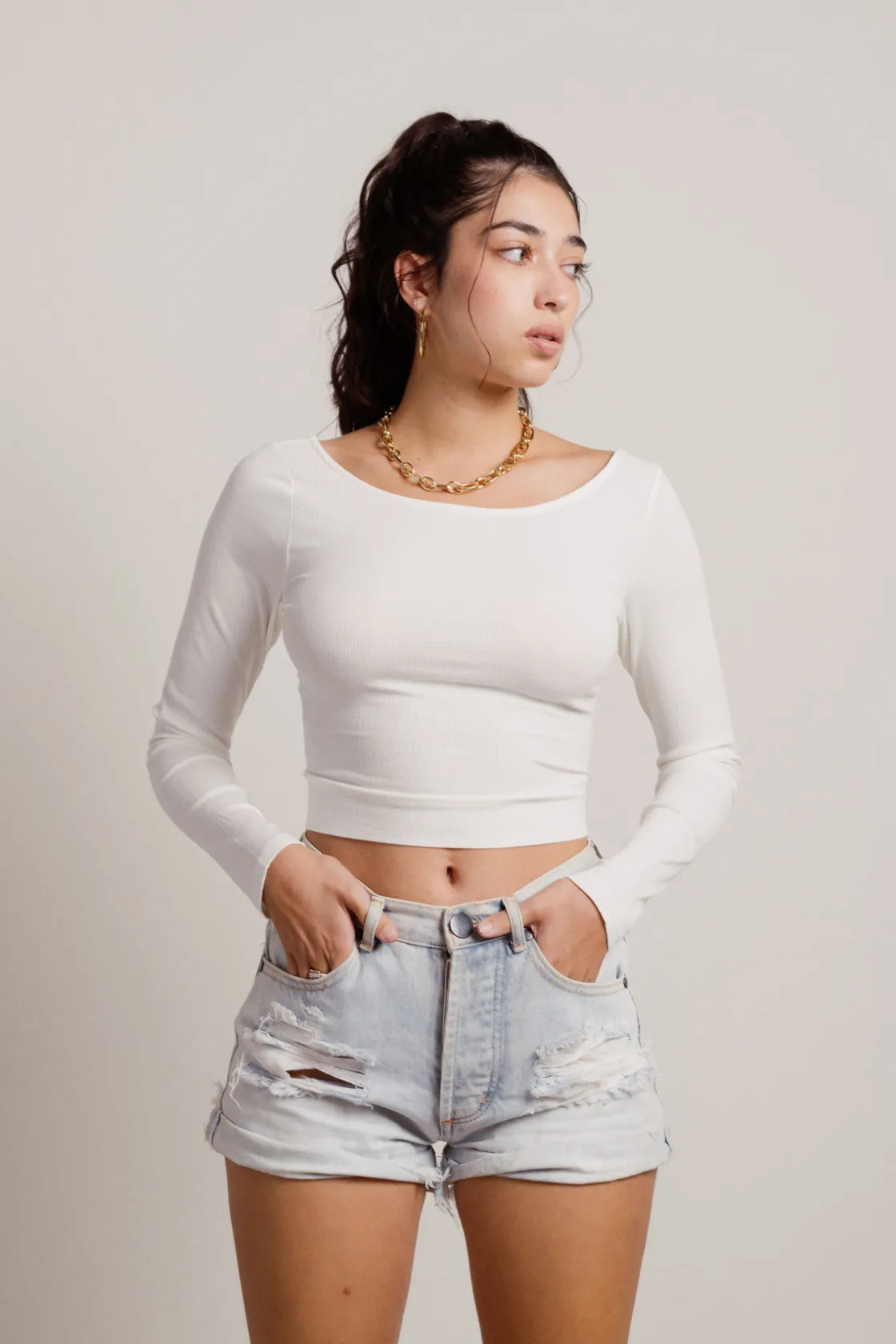 Tobi Kaleah Crop Top - Brown