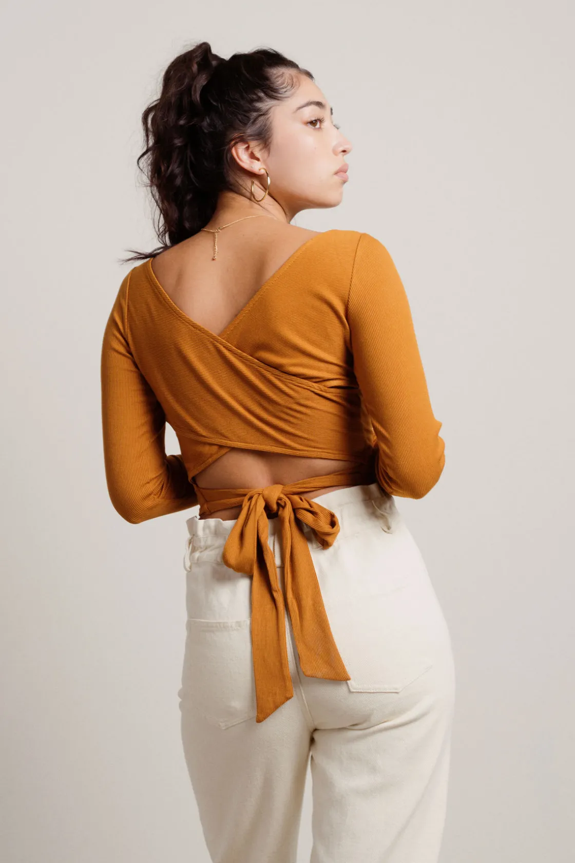 Tobi Kaleah Crop Top - Brown