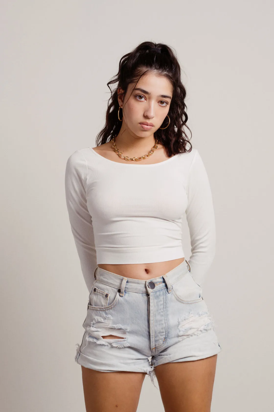 Tobi Kaleah Crop Top - Brown