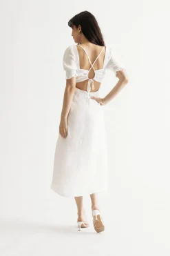 Tobi Kalina Slit Back Tie Midi Dress