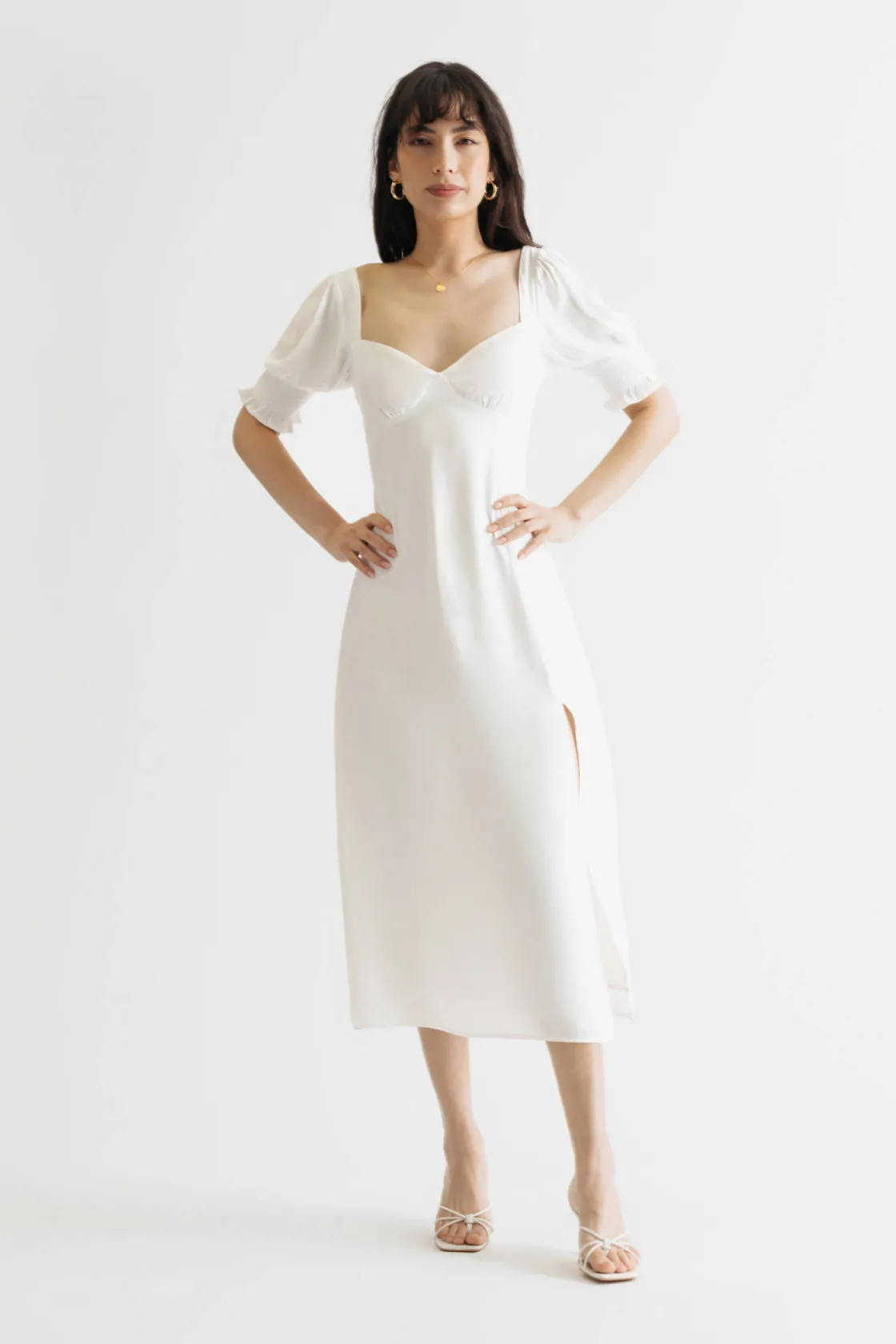 Tobi Kalina Slit Back Tie Midi Dress