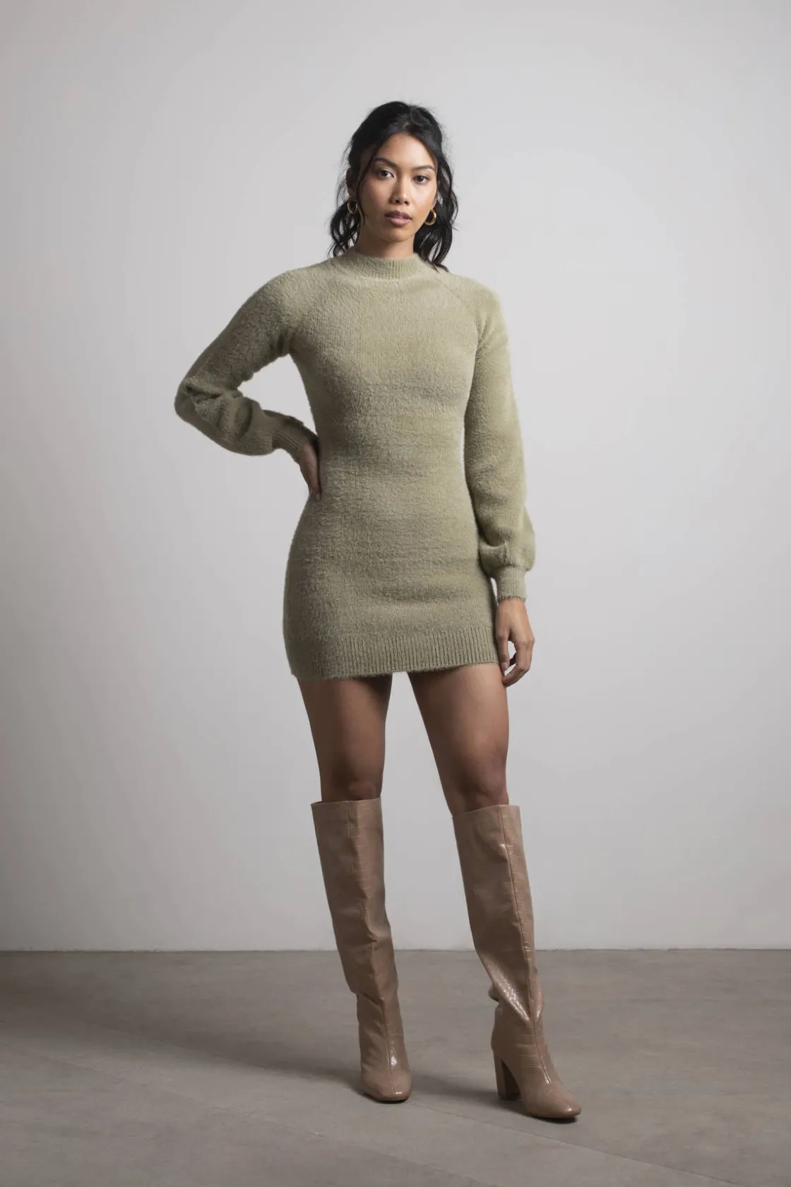 Tobi Kamila Fuzzy Sweater Mini Dress -