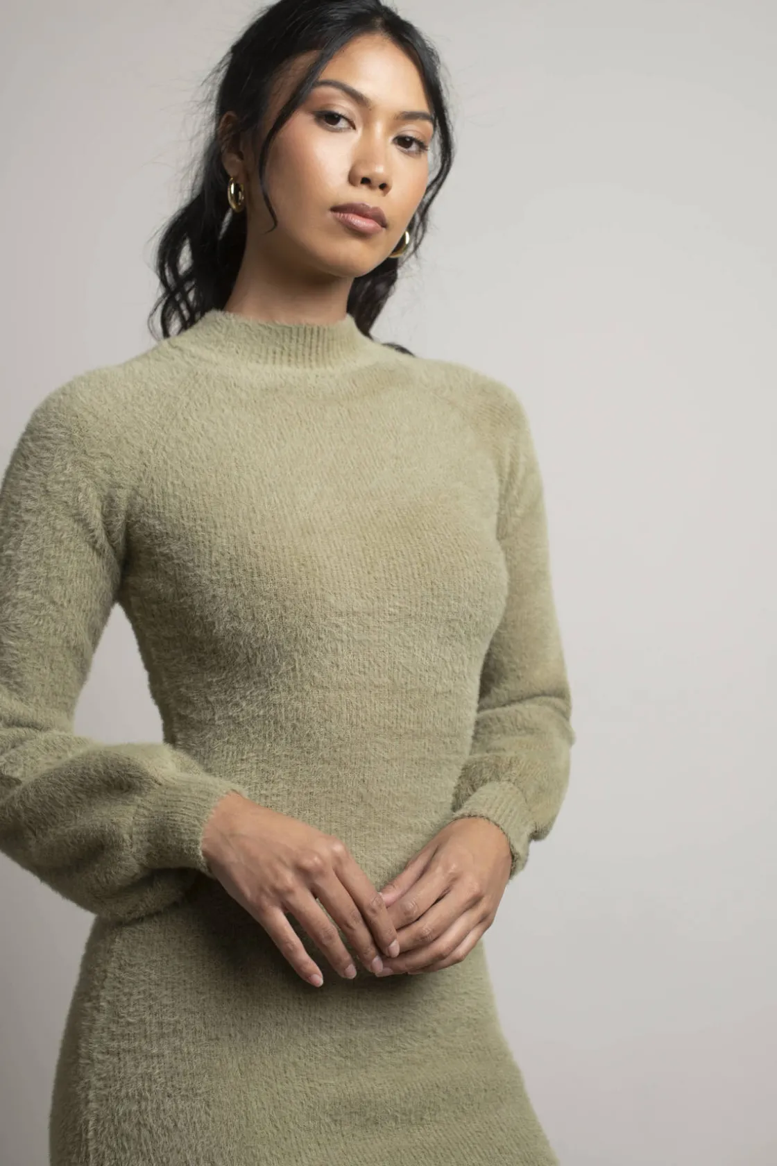 Tobi Kamila Fuzzy Sweater Mini Dress -