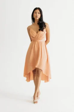 Tobi Kammila Wrap Asymmetrical Midi Dress