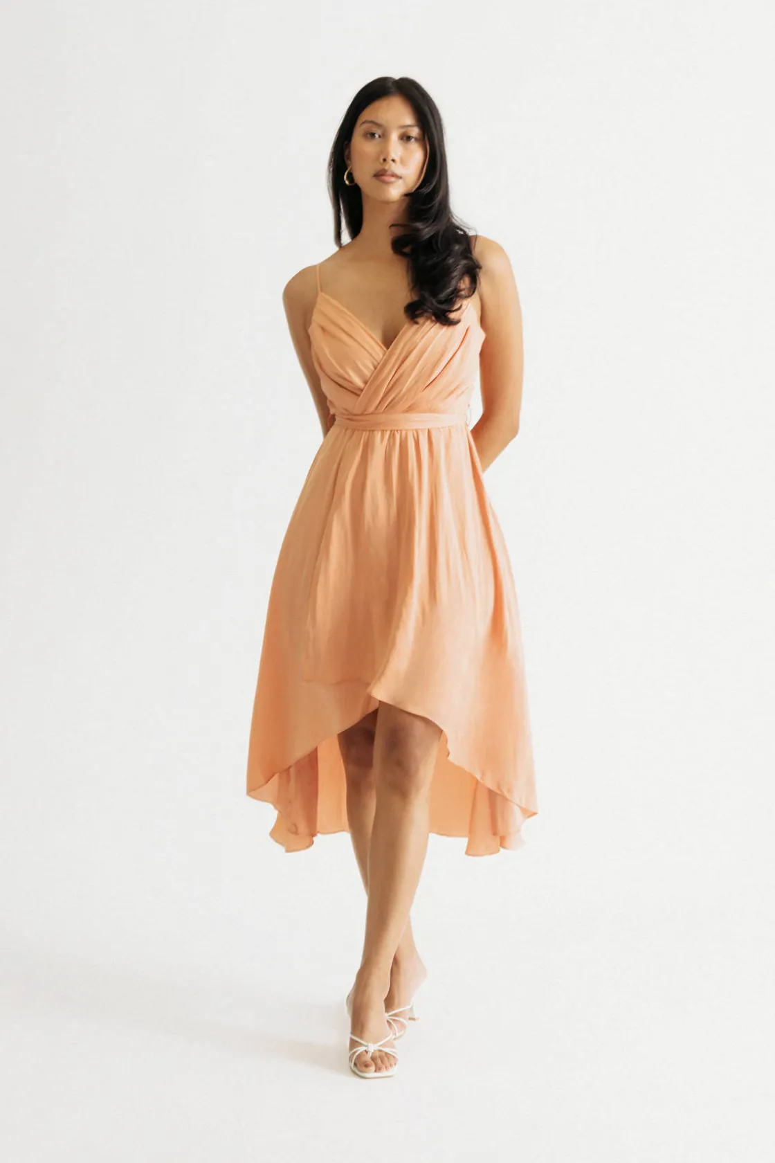 Tobi Kammila Wrap Asymmetrical Midi Dress