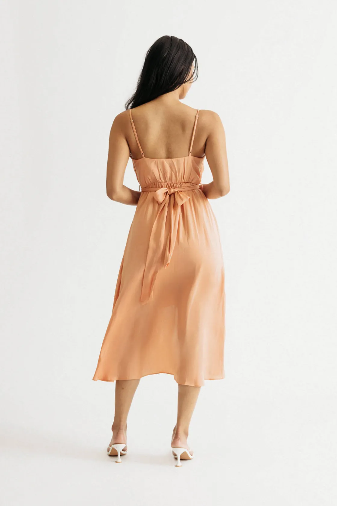 Tobi Kammila Wrap Asymmetrical Midi Dress