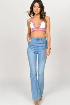Tobi Kara Crop Top - Pink Multi