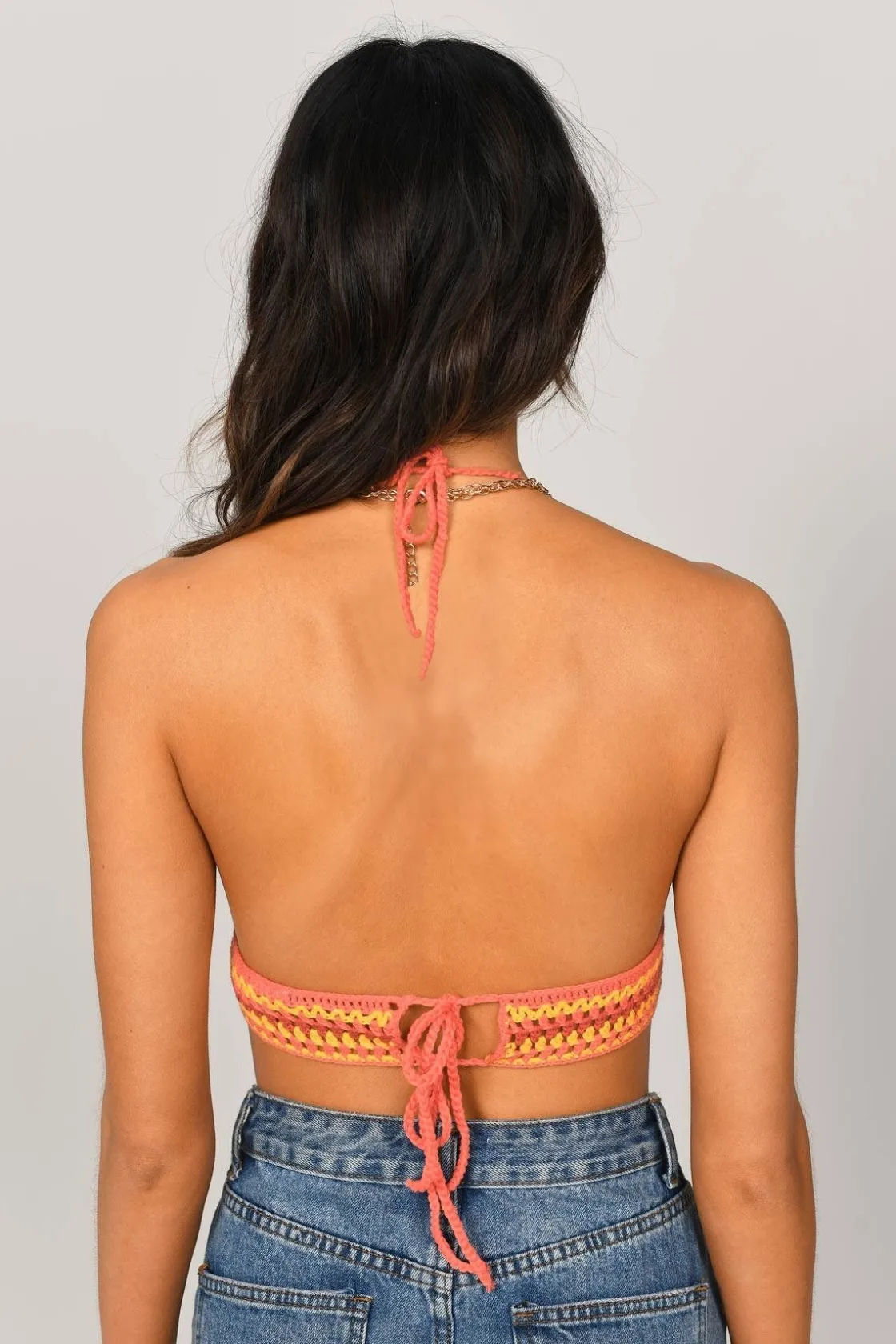 Tobi Kara Crop Top - Pink Multi