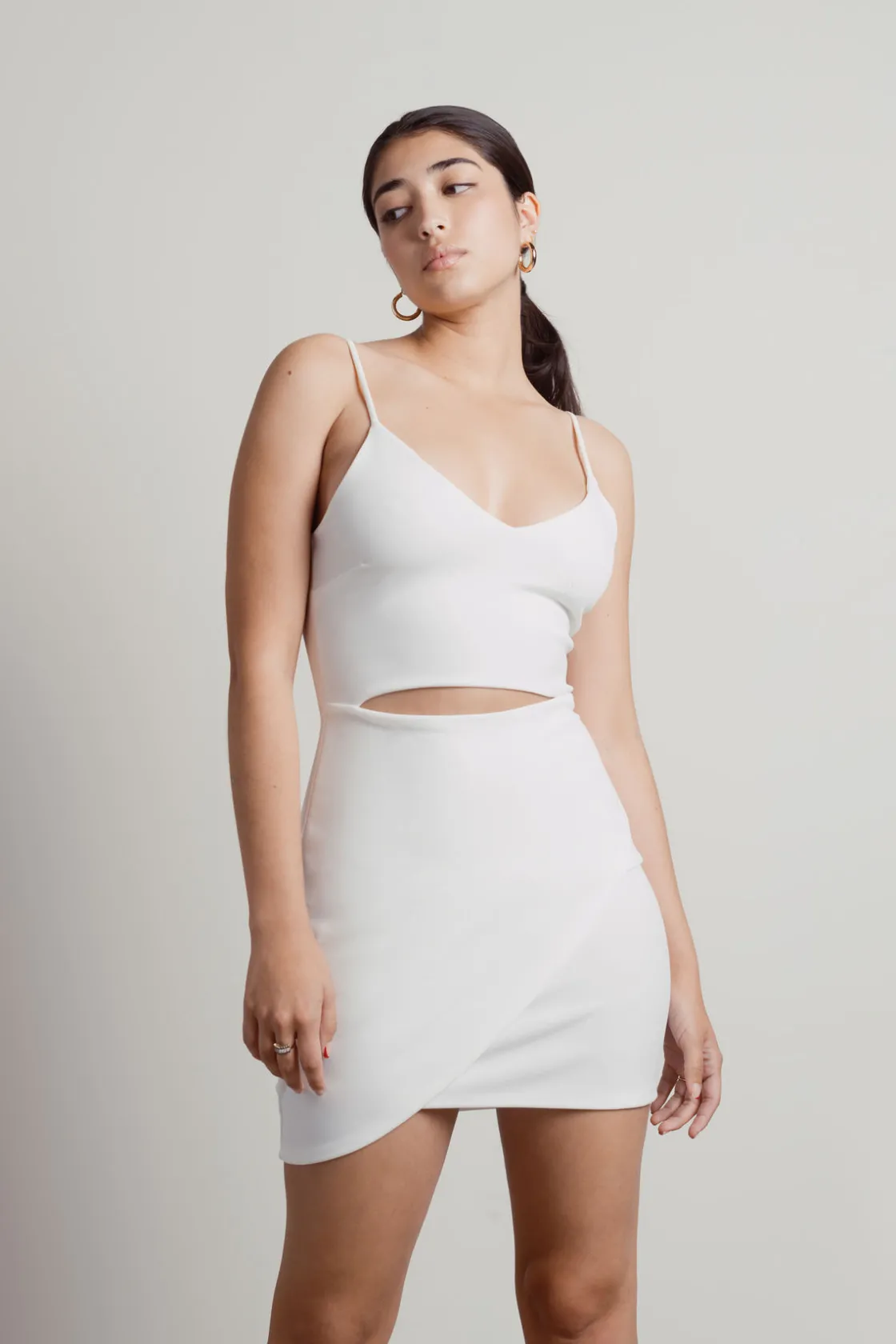 Tobi Katy Cutout Surplice Mini Dress -