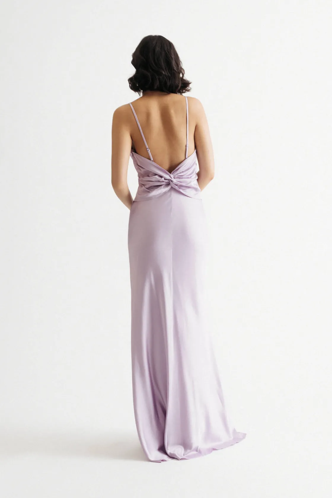 Tobi Kaylin Satin Mermaid Maxi Dress - Lavender