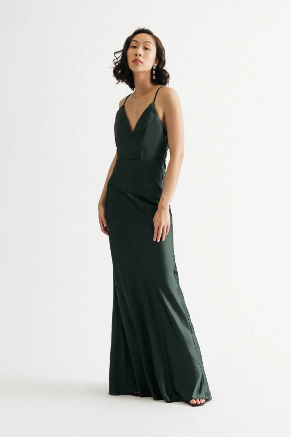 Tobi Kaylin Satin Mermaid Maxi Dress - Lavender