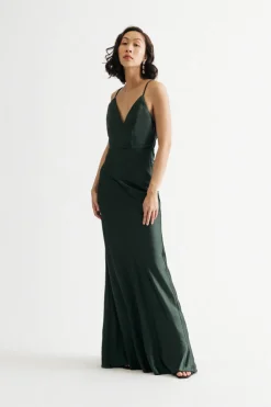 Tobi Kaylin Satin Mermaid Maxi Dress - Lavender