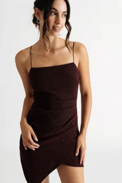 Tobi Keela Metallic Bodycon Mini Dress -