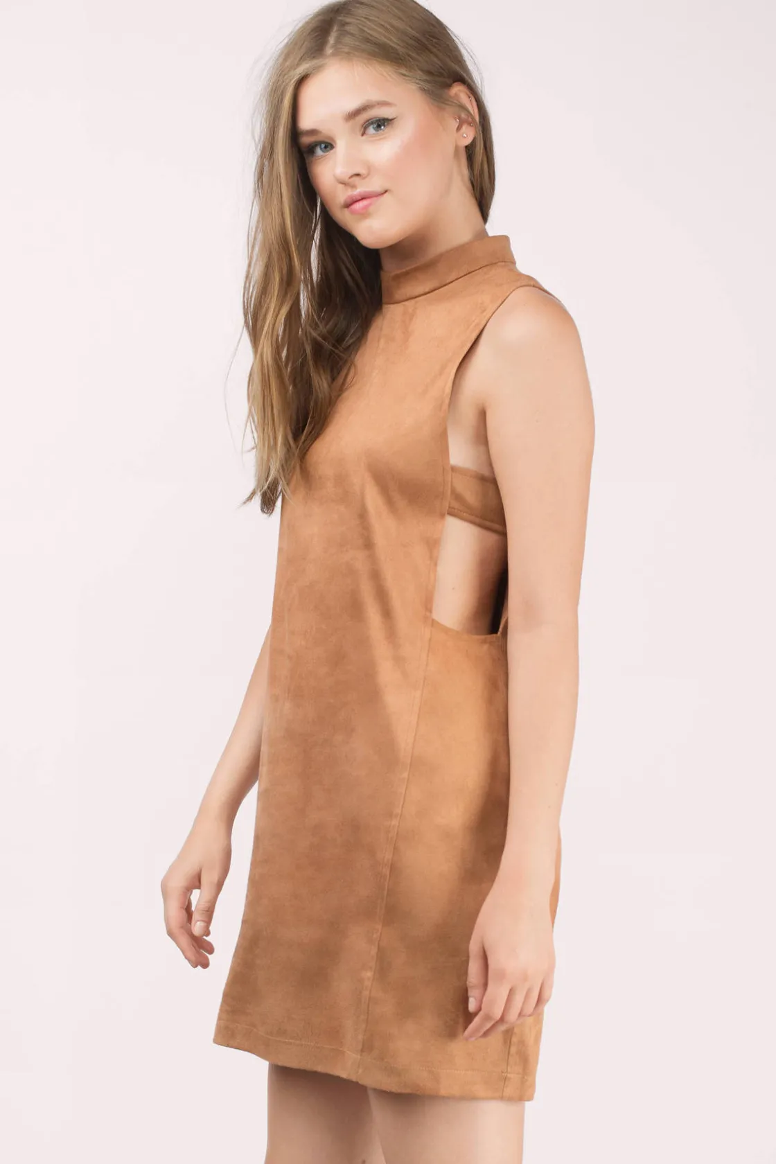 Tobi Keep It Simple Cutout Shift Mini Dress -