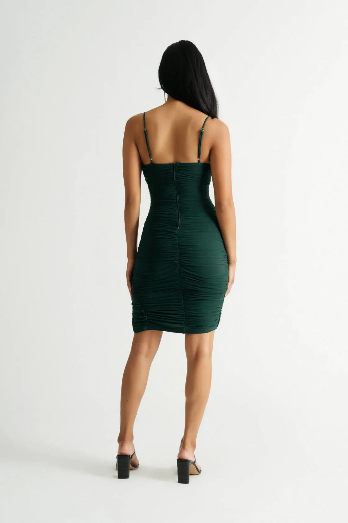 Tobi Keep It Up Ruched Bodycon Mini Dress - Black
