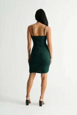 Tobi Keep It Up Ruched Bodycon Mini Dress - Black