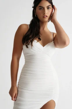 Tobi Keep It Up Ruched Bodycon Mini Dress - Black
