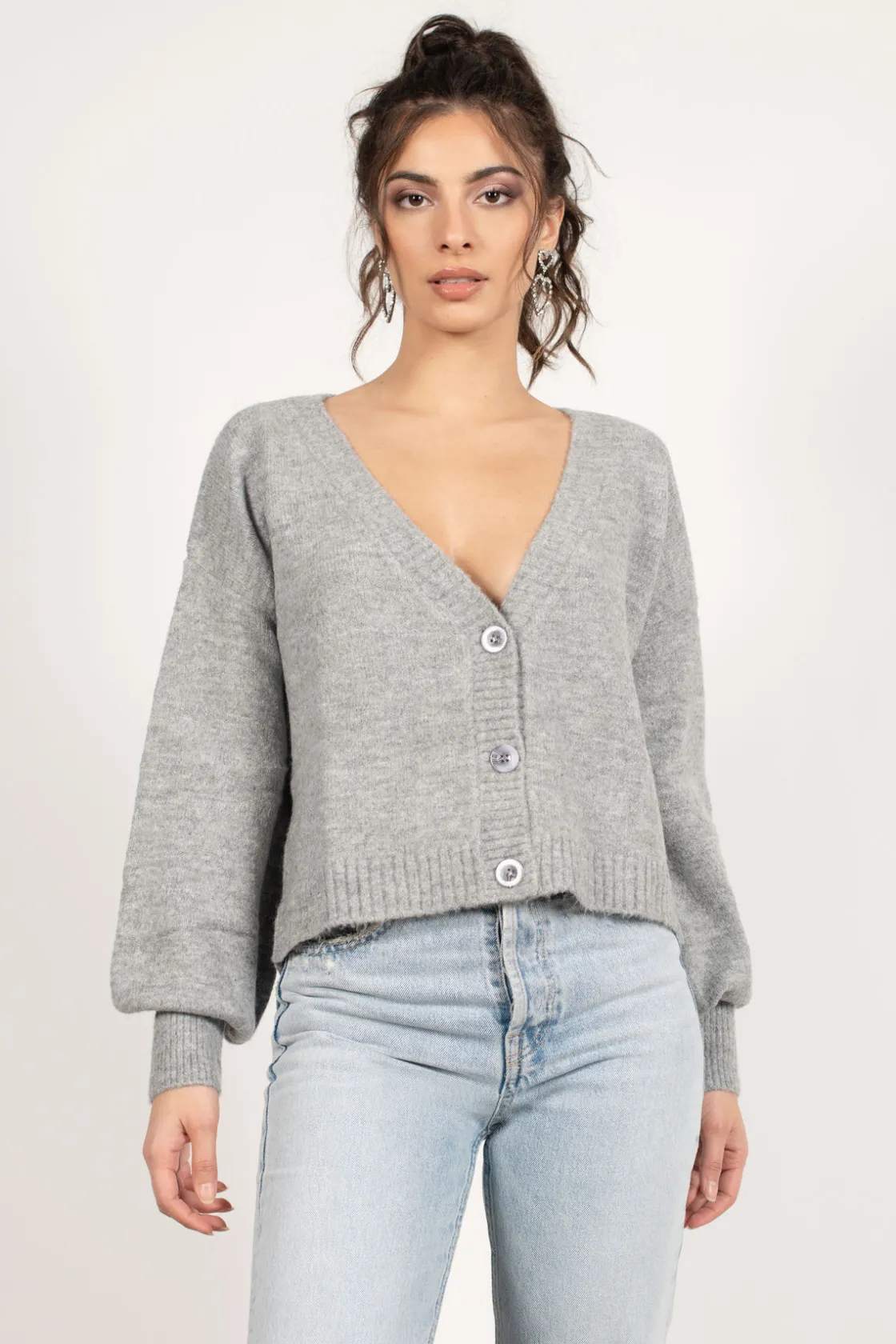 Tobi Keep Me Company Sweater Cardigan - Rose
