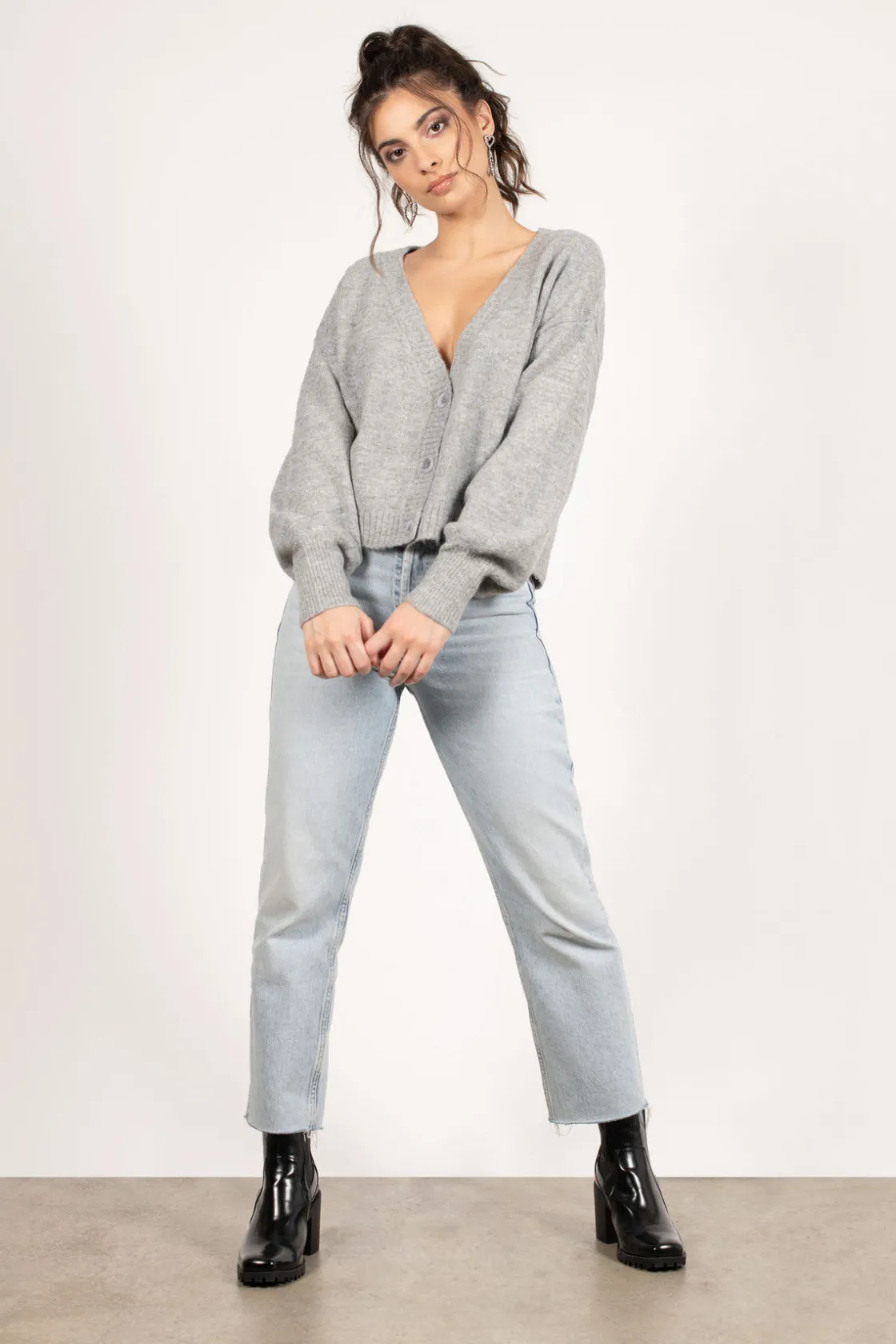 Tobi Keep Me Company Sweater Cardigan - Rose
