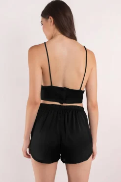 Tobi Khloe Plunging Crop Top -