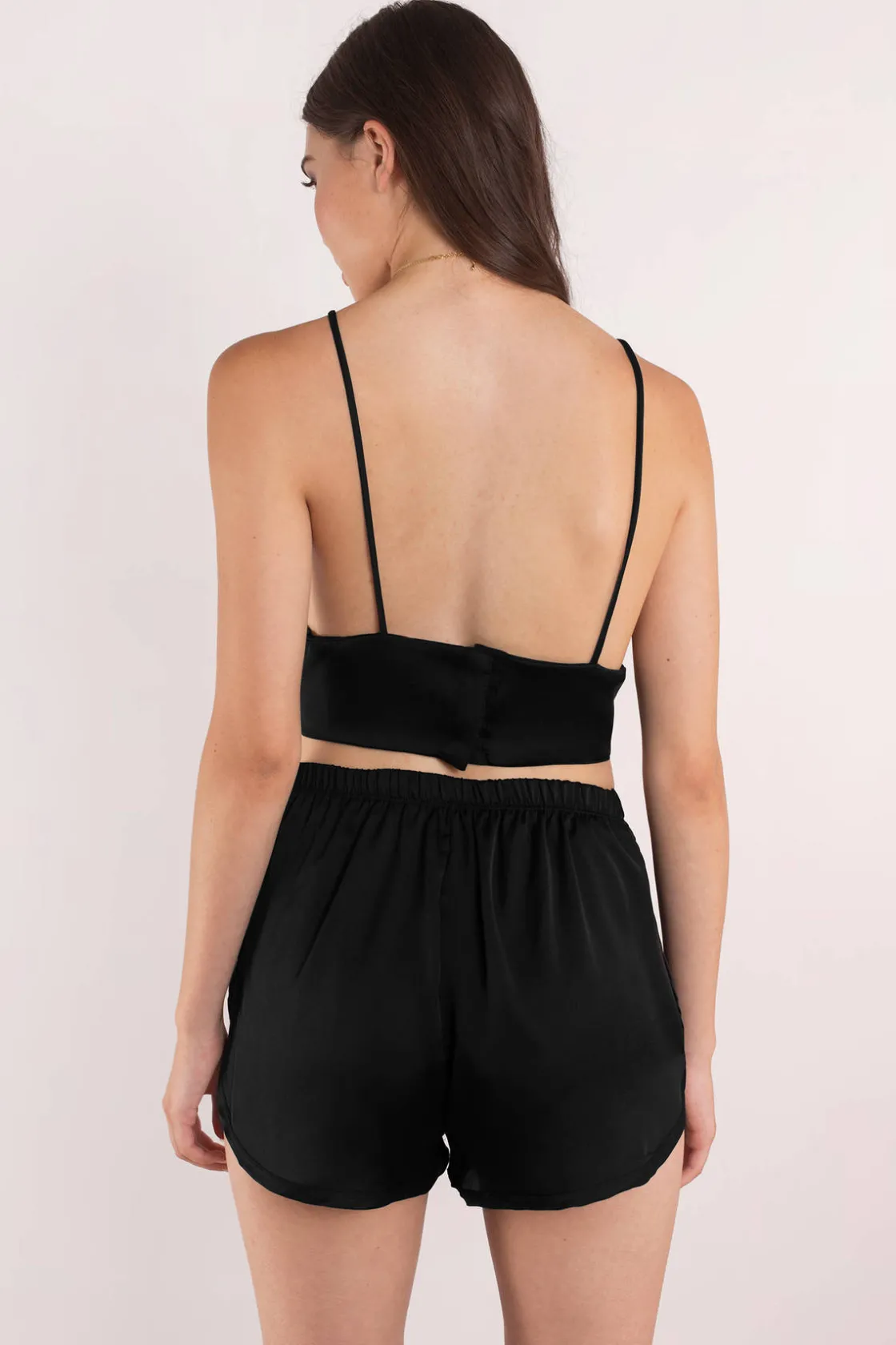 Tobi Khloe Plunging Crop Top -