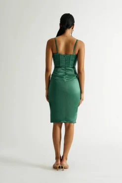 Tobi Kiss Me To Sleep Corset Bodycon Midi Dress - Black