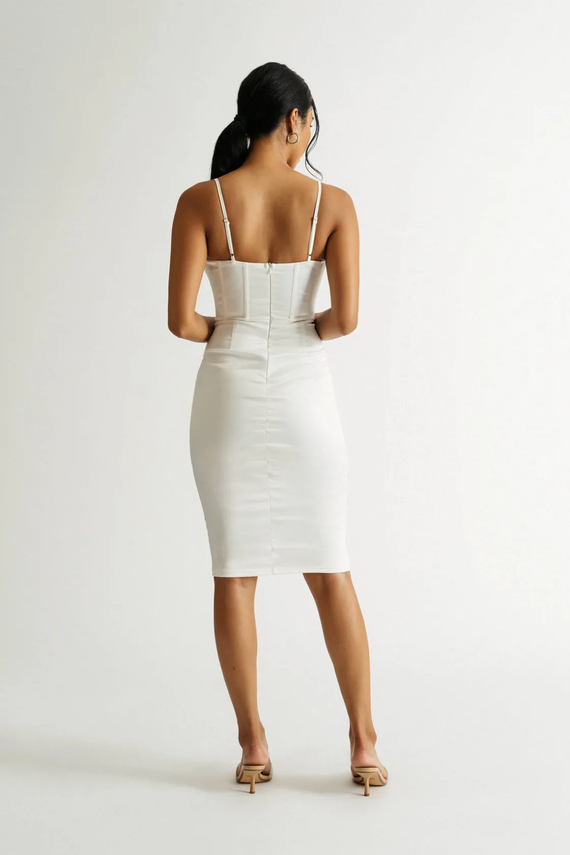 Tobi Kiss Me To Sleep Corset Bodycon Midi Dress - Black