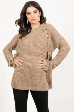 Tobi Knit Fit Loose Knit Sweater - Mocha
