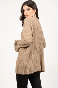 Tobi Knit Fit Loose Knit Sweater - Mocha