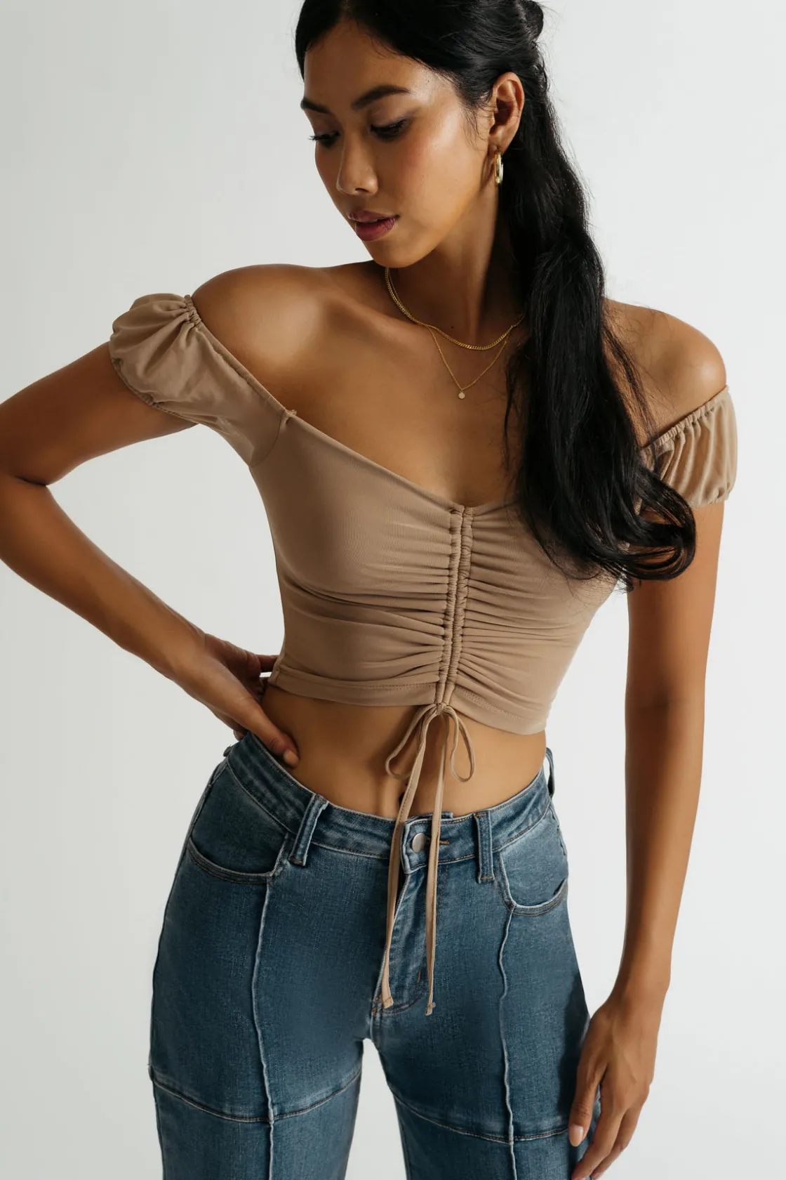 Tobi Know Me Mesh Crop Top -