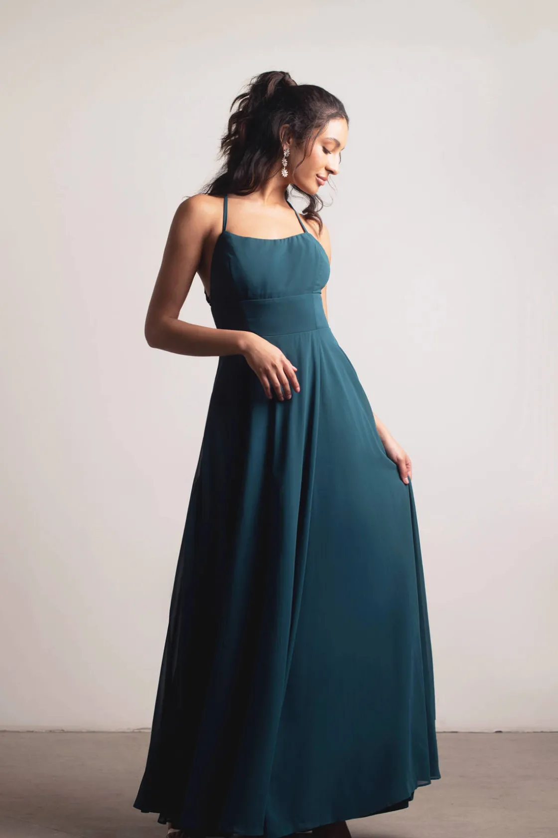 Tobi Know You Love Me High Slit Empire Maxi Dress - Ivory