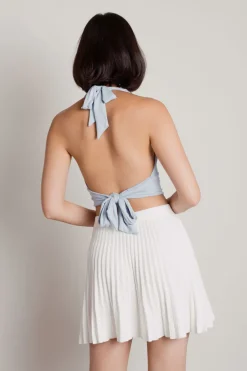 Tobi Kobe Pleated Mini Skirt - Sage
