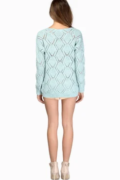 Tobi Krista Crochet Sweater -