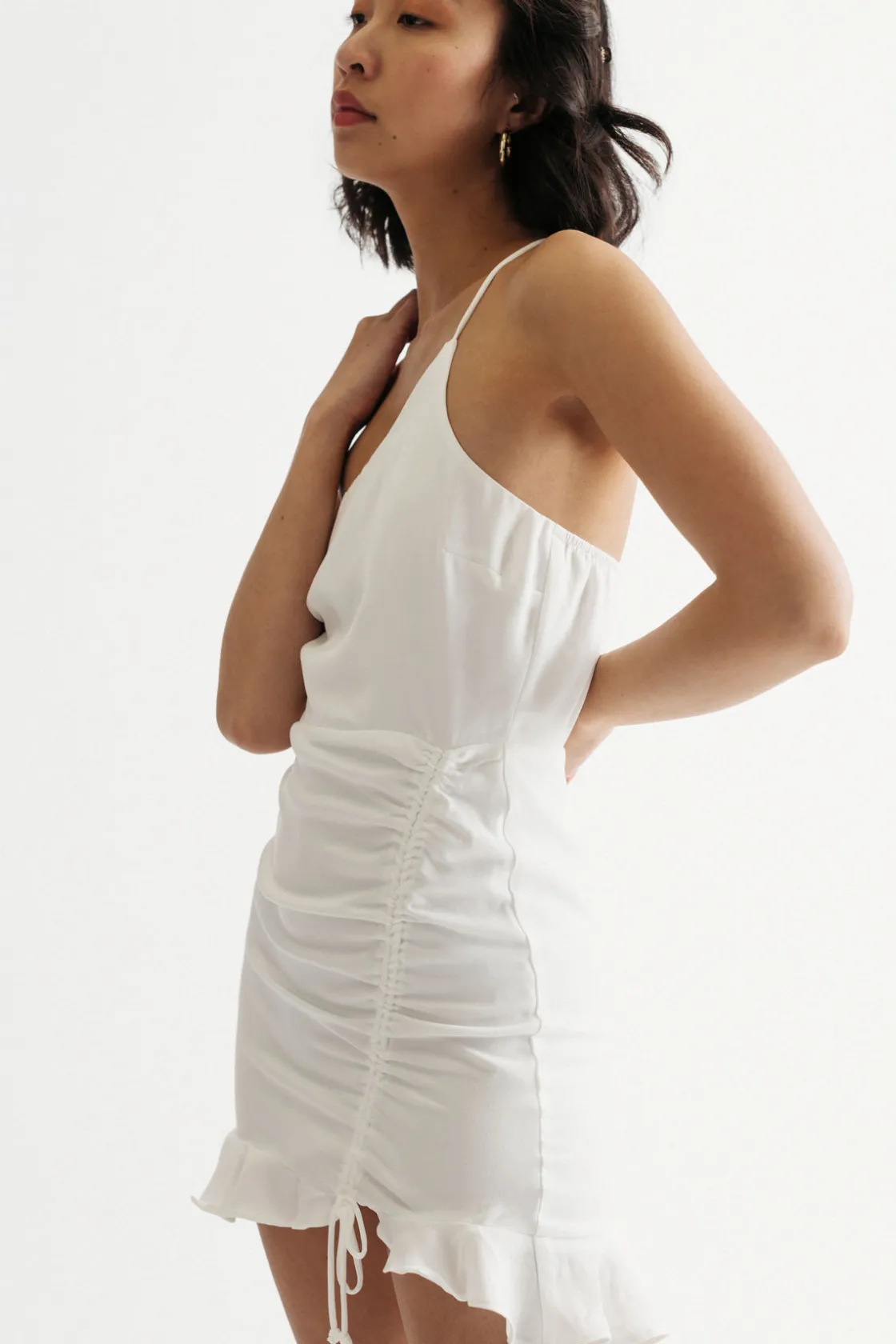Tobi Kristie One Shoulder Ruched Mini Dress -