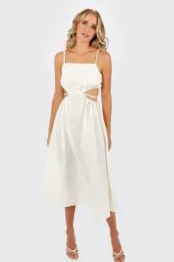 Tobi Kylee Square Neck Cutout Midi Dress -