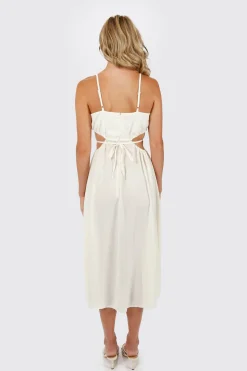 Tobi Kylee Square Neck Cutout Midi Dress -