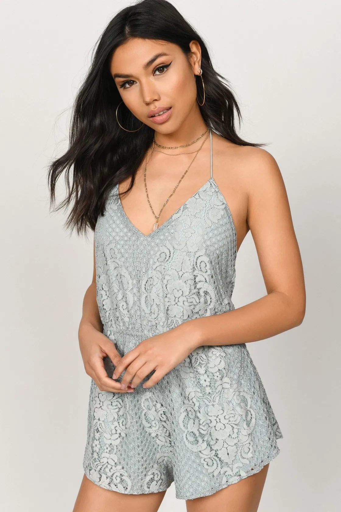 Tobi Lace Face It Lace Romper -