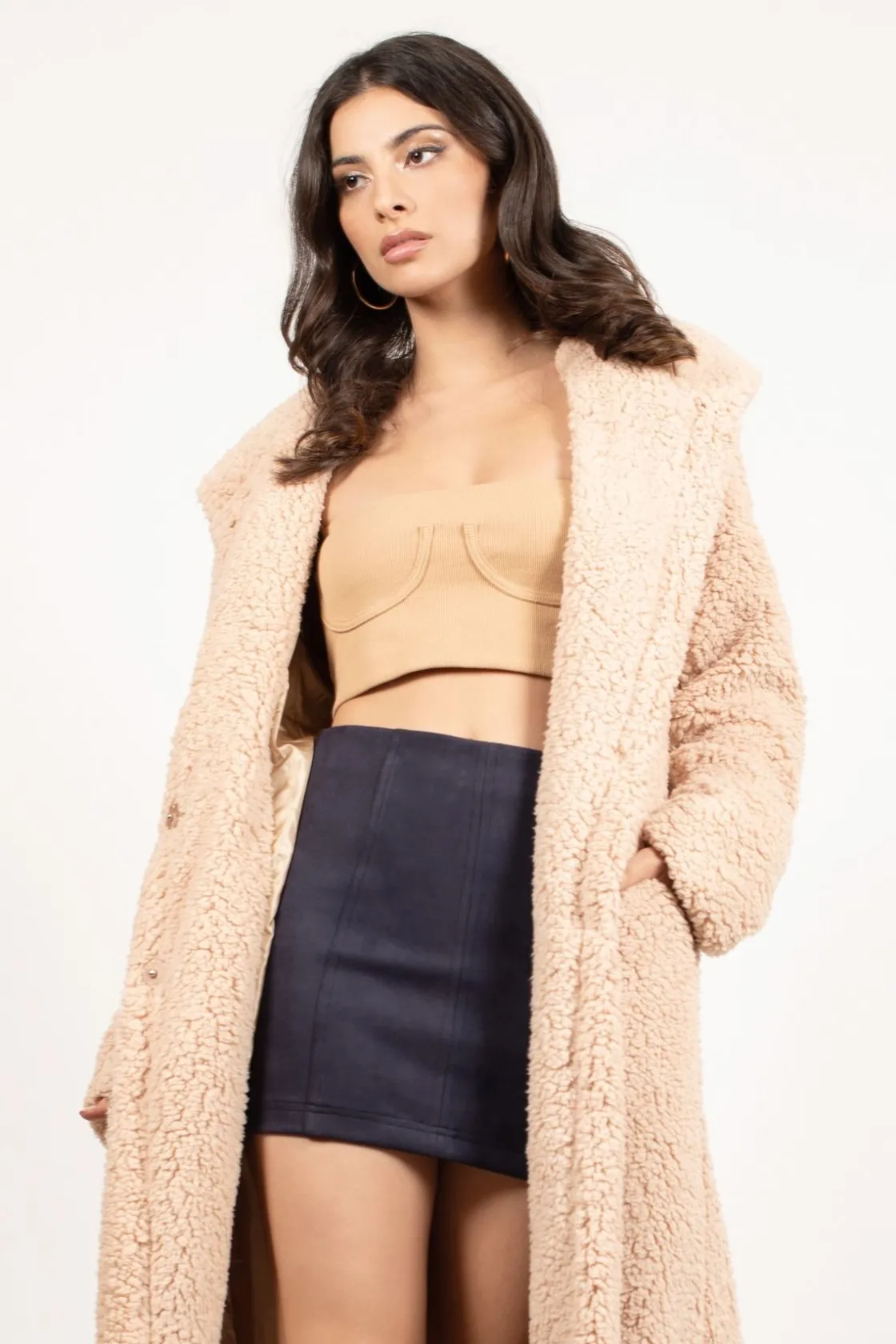 Tobi Laine Suede Mini Skirt -