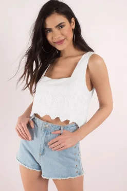 Tobi Larrisa Crop Top - White