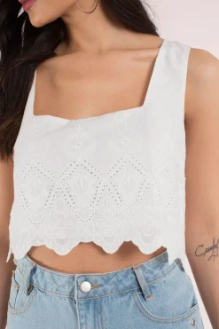 Tobi Larrisa Crop Top - White