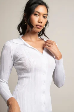Tobi Last Call Long Sleeve Button Up Mini Dress -