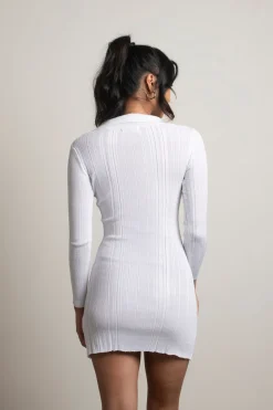 Tobi Last Call Long Sleeve Button Up Mini Dress -