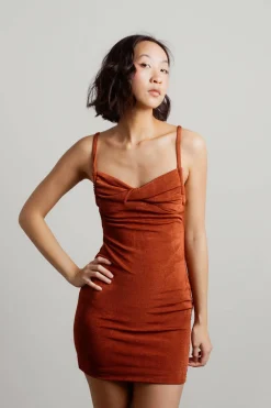 Tobi Late Night Calls Open Back Bodycon Mini Dress -