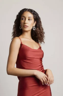 Tobi Late Nights Open Back High Slit Maxi Dress - Black