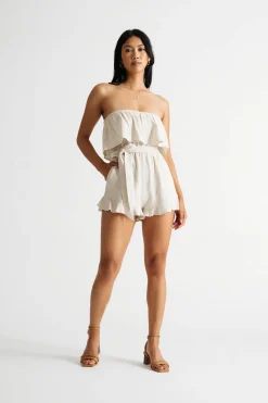 Tobi Lauren Strapless Romper - Lavender