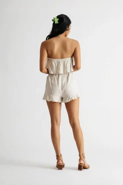 Tobi Lauren Strapless Romper - Lavender
