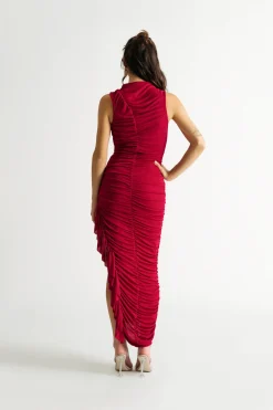 Tobi Lavin Shir Asymmetrical Slit Bodycon Dress