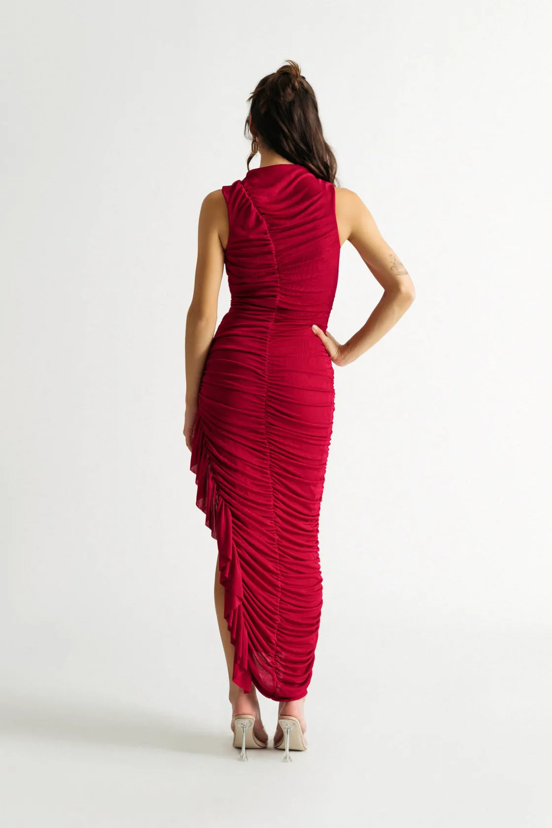 Tobi Lavin Shir Asymmetrical Slit Bodycon Dress
